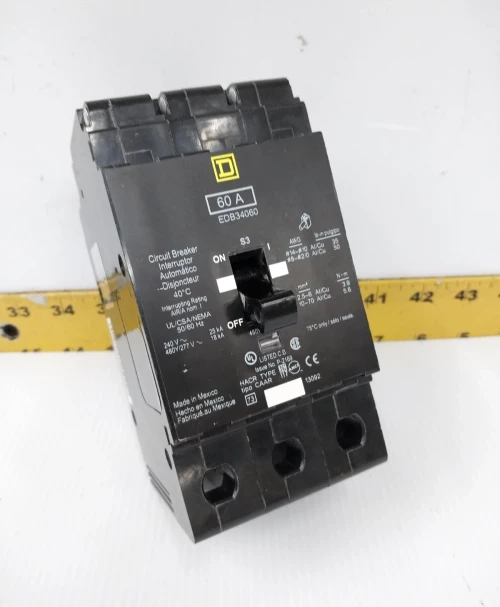 Square D 60 Amp Bolt-On Circuit Breaker 240 / 480Y/277 VAC 3 Pole EDB34060 #2