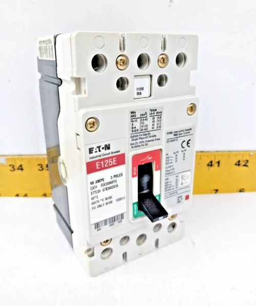 Eaton 90 Amp Circuit Breaker 600Y/347 VAC / 125/250 VDC 3 Pole EGE3090FFG