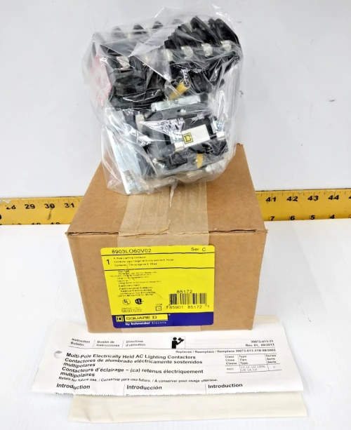 New Square D 6 Pole Electrically Held Lighting Contactor 120V Coil 8903LO60V02