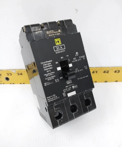 Square D 30 Amp Bolt-On Circuit Breaker 240 / 480Y/277 VAC 3 Pole EGB34030 #2