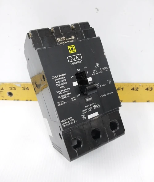 Square D 20 Amp Bolt-On Circuit Breaker 240 / 480Y/277 VAC 3 Pole EGB34020