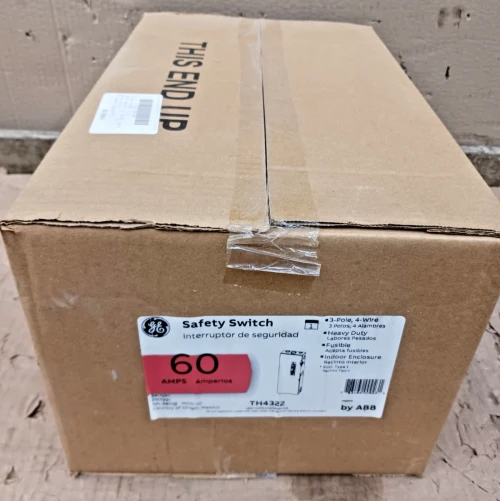 New Sealed GE 60 Amp Fusible Safety Disconnect Switch TH4322 240 Vac 3P 4W
