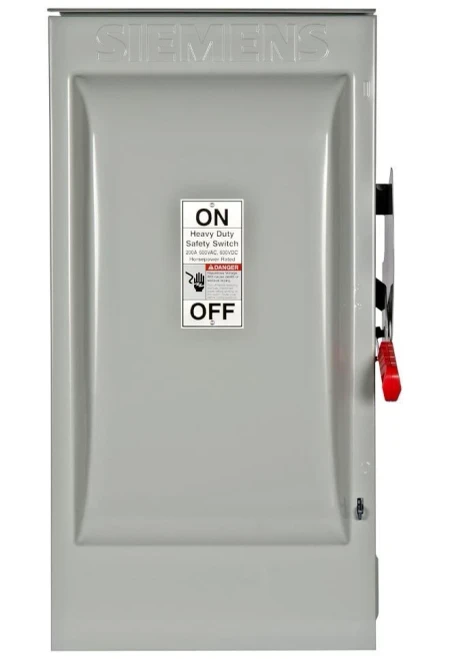 New Siemens 200 Amp Fusible Safety Switch 3 Pole 600 VAC 3R Outdoor HF364R