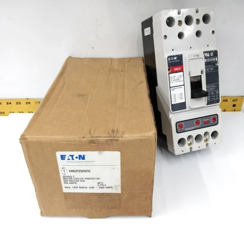 New Eaton 250 Amp Motor Circuit Protector 600 VAC / 250 VDC 3 Pole HMCP250W5C