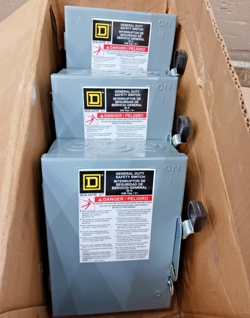 Lot of 3 New Square D DU321 Non-Fusible Safety Switch 30 Amp 240 Vac 3P