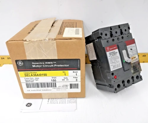 New GE Spectra RMS 150 Amp Circuit Breaker 600 VAC 3 Pole SELA36AI0150