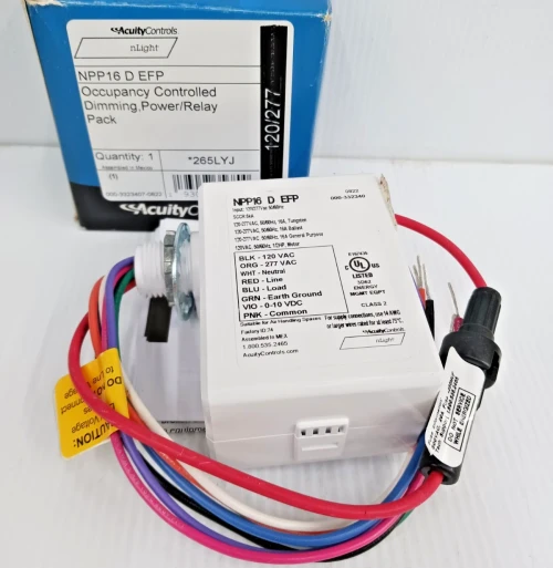 New Acuity Controls NPP16 D EFP Occupancy Controlled Dimming Power Relay Pack
