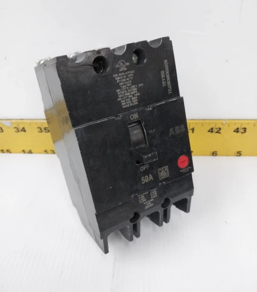 ABB / GE 50 Amp Bolt-On Circuit Breaker 480 VAC / 250 VDC 3 Pole TEY350