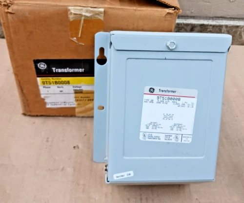 New GE .5 KVa 1 Phase Transformer 240 x 480 HV 120/240 LV 9T51B0008