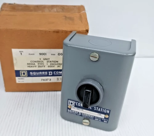 New Square D H.O.A Hand-Off-Auto Control Station Selector Switch 9001 GG-123