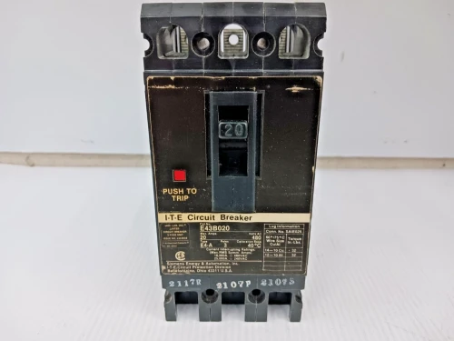 SIEMENS ITE 20 AMP CIRCUIT BREAKER 3 POLE 480 VAC E43B020