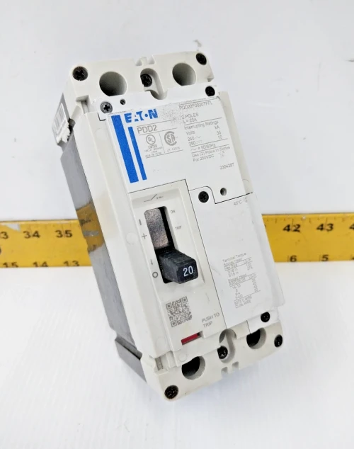 Eaton 20 Amp Circuit Breaker 240 VAC / 250 VDC 2 Pole PDD22F0020TFFL