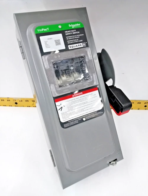 Square D VisiPacT 30 Amp Fusible Safety Disconnect Switch 600 VAC 3 Pole VH361