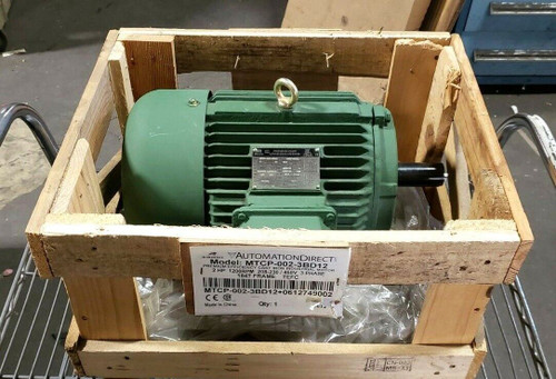 NEW AUTOMATION DIRECT IRON HORSE 2 HP ELECTRIC MOTOR 460 VAC 184T MTCP-002-3BD12