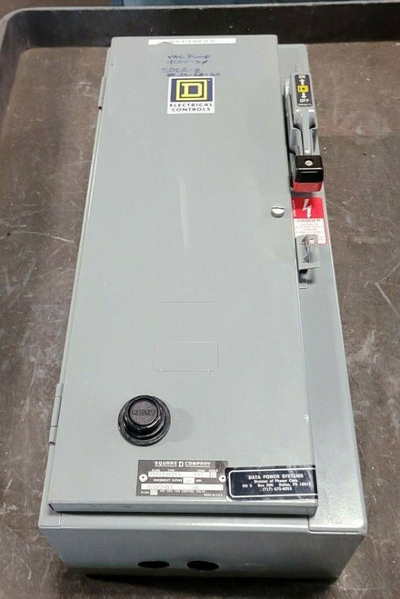 SQUARE D SIZE 0 FUSIBLE COMBINATION STARTER 600 VAC 120V COIL 30A 8538-SBG13