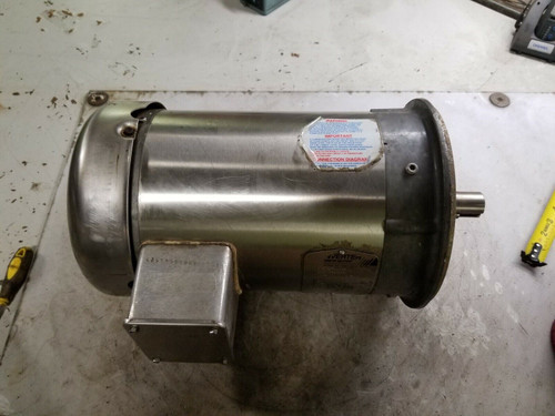 BALDOR 3 HP STAINLESS ELECTRIC MOTOR 230/460 VAC 1780 RPM 3 PHASE 182TC FRAME