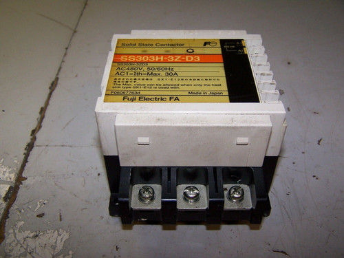 FUJI ELECTRIC 480 VAC SOLID STATE CONTACTOR 30 AMP SS303H-3Z-D3
