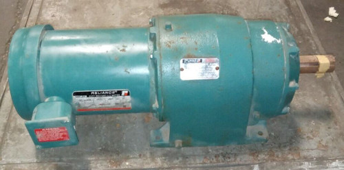 NEW RELIANCE 3/4 HP GEAR MOTOR 208-230/460V 86.5:1 RATIO 1725 RPM IN  20 RPM OUT