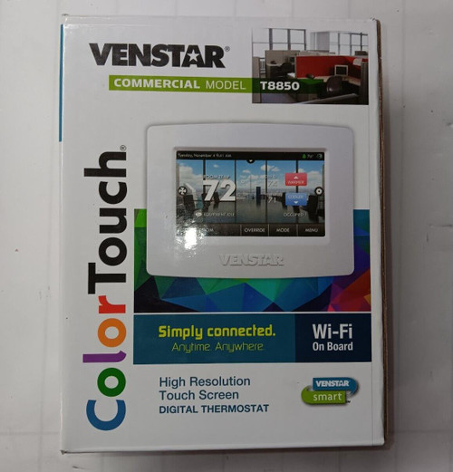 NEW VENSTAR T8850 COMMERCIAL THERMOSTAT W/ WIFI & COLOR TOUCHSCREEN 4H 2C