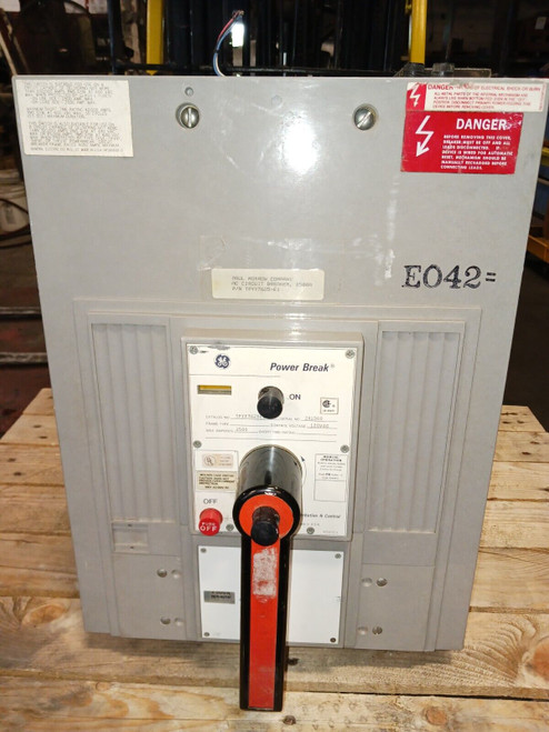 GE POWER BREAK 2500 AMP MOLDED CASE SWITCH TPYY7625E1 W SHUNT & AUXILIARY