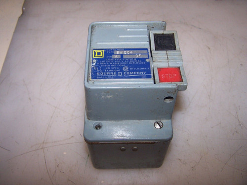 SQUARE D 9001 BW204 STOP START CONTROL STATION 