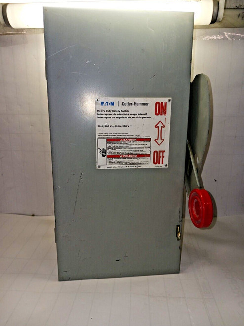 EATON DH361FGK 30 AMP FUSIBLE HEAVY DUTY SAFETY SWITCH 600 VAC