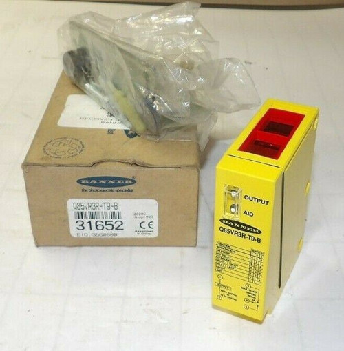 NEW BANNER PHOTOELECTRIC RECIEVER 3 AMP 250 VAC 30 VDC  Q85VR3R-T9-B