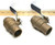 2) New Nibco 580 Bronze 1" Solder End Ball Valves Class 125 SWP 400 WOG LOT OF 2