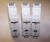 3) CUTLER HAMMER 3 AMP D3 CIRCUIT BREAKERS 240 VAC 1 POLE WMS1D03 LOT OF 3