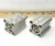 2) SMC Compact Pneumatic Cylinders 25mm Bore 20mm Stroke 1.0 MPa CQ2WB25-20D