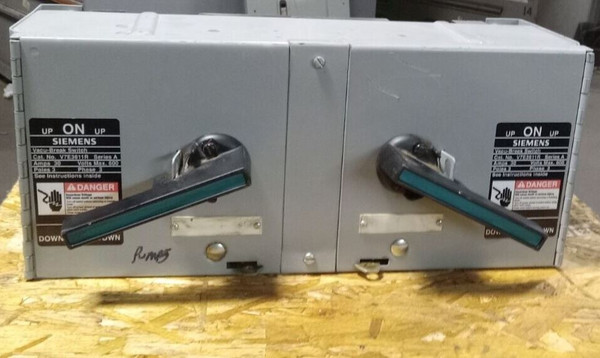 V7E3611R SIEMENS VACU-BREAK 30 AMP DOUBLE BRANCH FUSIBLE PANELBOARD UNIT 600 VAC