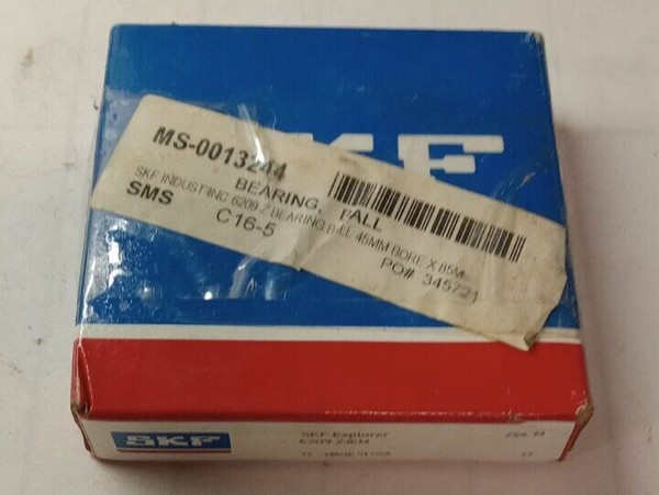 NEW SKF DEEP GROOVE BALL BEARING 45 MM BORE 85 MM OD 19 MM W 6209 ZJEM