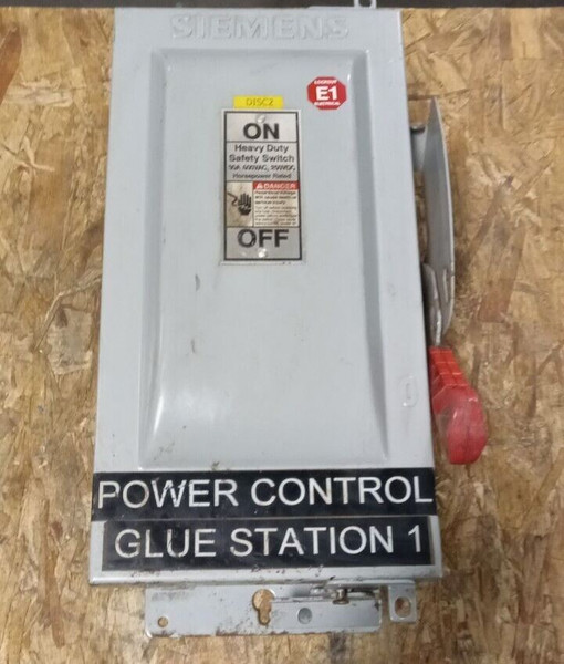 SIEMENS 30 AMP FUSIBLE 3R SAFETY SWITCH DISCONNECT 3 POLE 600 VAC HF361J