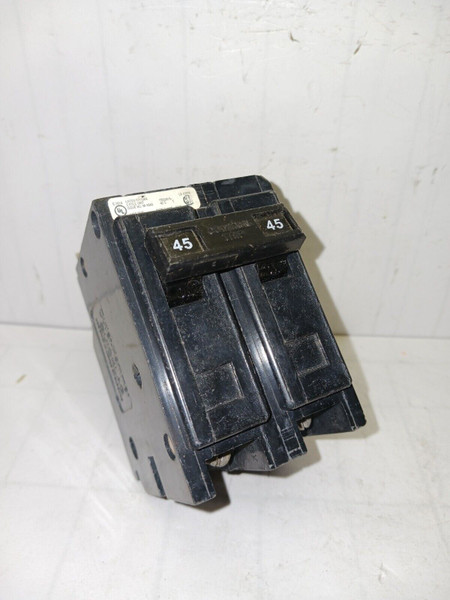CUTLER HAMMER 45 AMP CIRCUIT BREAKER 2 POLE 120/240 VAC QUICKLAG QBHW2045