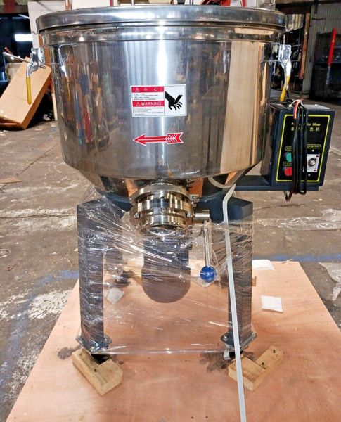 NEW NASER VERTICAL PLASTICS COLOR MIXER 34"X32"X42" CAPCITY 50, 1.5 KW NPM-V50