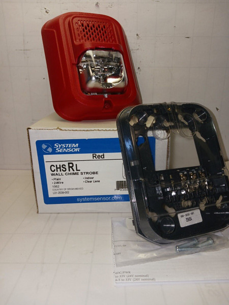 NEW CHSRL SYSTEM SENSOR RED WALL CHIME STROBE 2-WIRE INDOOR