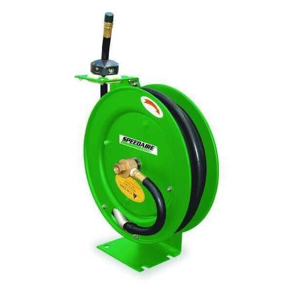 NEW SEALED SPEEDAIRE 2CUA3B 50' SPRING DRIVEN HOSE REEL