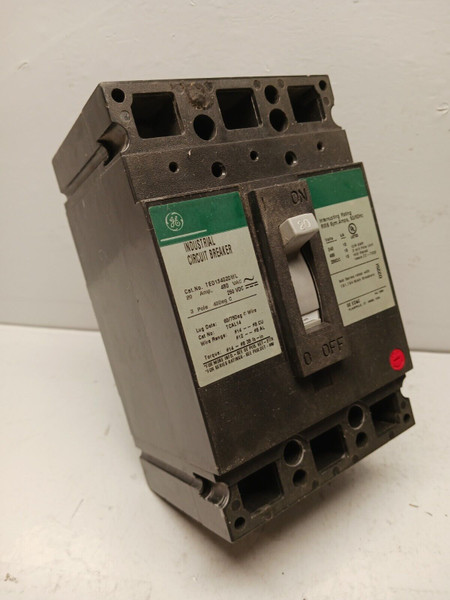 GENERAL ELECTRIC TED134020WL 20 AMP CIRCUIT BREAKER 3 POLE 480 VAC 250 VDC 18KA