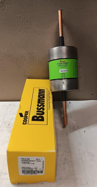 NEW COOPER BUSSMAN FRN-R-225 225 AMP FUSETRON FUSE CLASS RK5 250V AC/DC