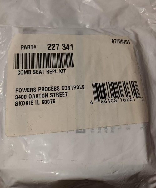 POWERS PROCESS CONTROLS 227-341 COMB SEAT REPLACEMENT KIT 227341