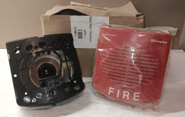 NEW SIMPLEX 4902-9716 FIRE ALARM SPEAKER 25V RED "FIRE" MARKED