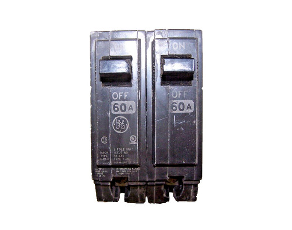 GE 60 AMP CIRCUIT BREAKER 2 POLE 240 VAC  THQL260