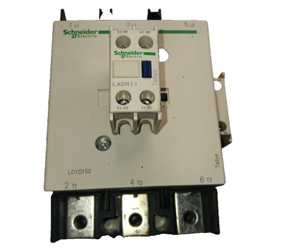 SCHNEIDER 100 HP CONTACTOR 160 AMP  COIL 24 V LC1D1506 CONTACTS 99% GOOD