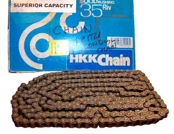 NEW HKK CHAIN 35 RIV SOLID BUSHING CHAIN 10FT 320 LINKS