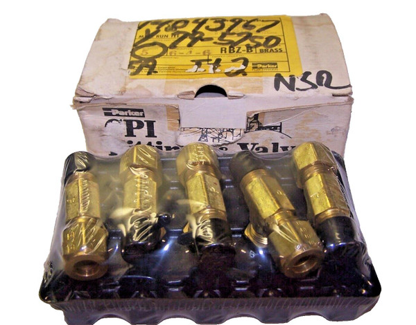5) NEW PARKER 3/8" x 1/4" 3-WAY BRASS TUBE FITTINGS T-ML-RUN BR 3/8X1/4 LOT OF 5
