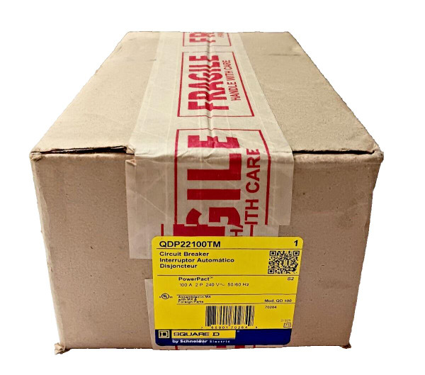 NEW SQUARE D POWERPACT 100 AMP CIRCUIT BREAKER 2 POLE 240 VAC  QDP22100TM