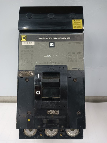 SQUARE D 300 AMP CIRCUIT BREAKER 3 POLE 600 VAC LAB36300