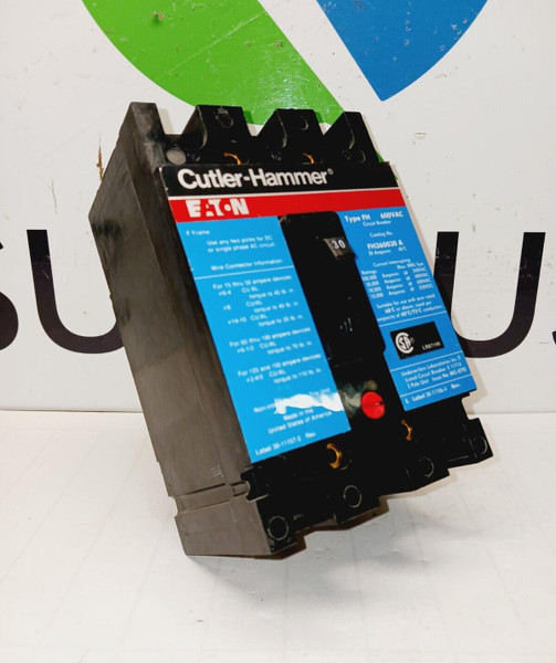 CUTLER HAMMER 30 AMP BOLT-ON CIRCUIT BREAKER 3 POLE 600 VAC / 250 VDC  FH360030A