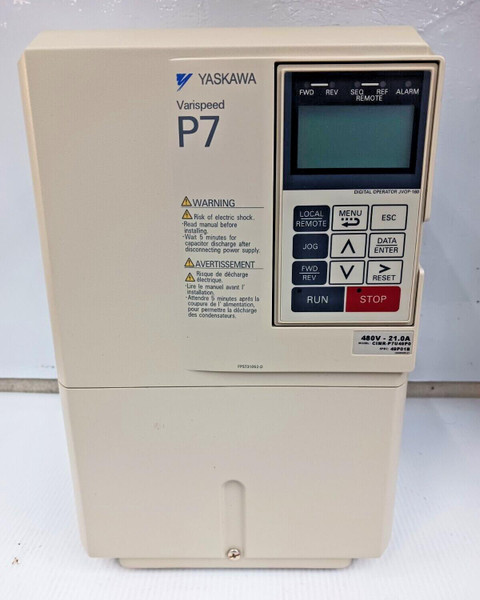 NEW YASKAWA P7 VARIABLE FREQUENCY DRIVE 380-480 VAC 26 AMP CIMR-P7U49P0