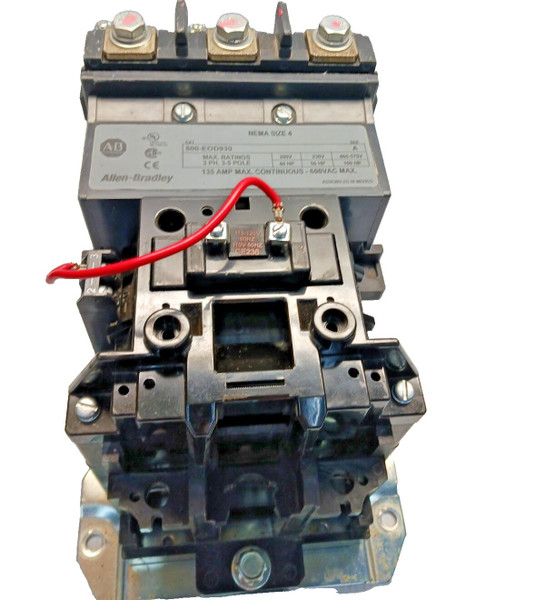 NEW ALLEN BRADLEY 500-EOD930 SIZE 4 CONTACTOR STARTER COIL 115-120V 135A 100 HP NEW ALLEN BRADLEY 500-EOD930 SIZE 4 CONTACTOR STARTER COIL 115-120V 135A 100 HP